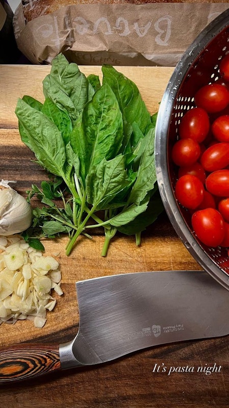 Prepping for Italian night
